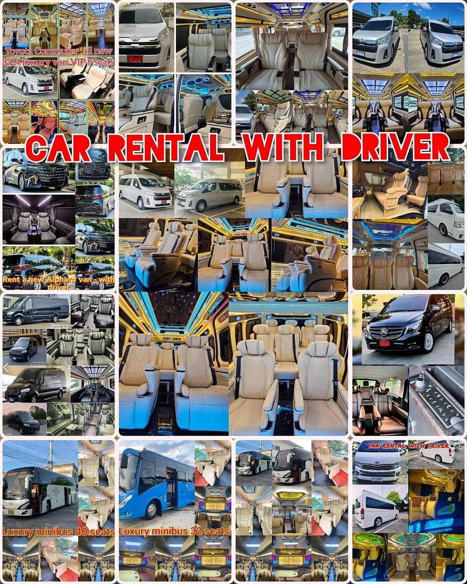 Van : VIP van luxury Ordinary van How many seats do you need (e.g. 9, 10, 13 seats) Do you need additional amenities (such as Wi-Fi, TV, karaoke) Small car: What type of car would you like (such as a sedan, SUV, MPV) What car model would you like (if any) What are the facilities requirements Tour bus: How many seats does a tour bus have (such as 30, 40, 50 seats) Single-tier or double-tier tour bus VIP or regular tour bus Do you need any additional amenities (such as a bathroom, TV, karaoke, or a small kitchen) Driver requirements: Do you need a driver Do you need a driver who can communicate in another language (such as English)